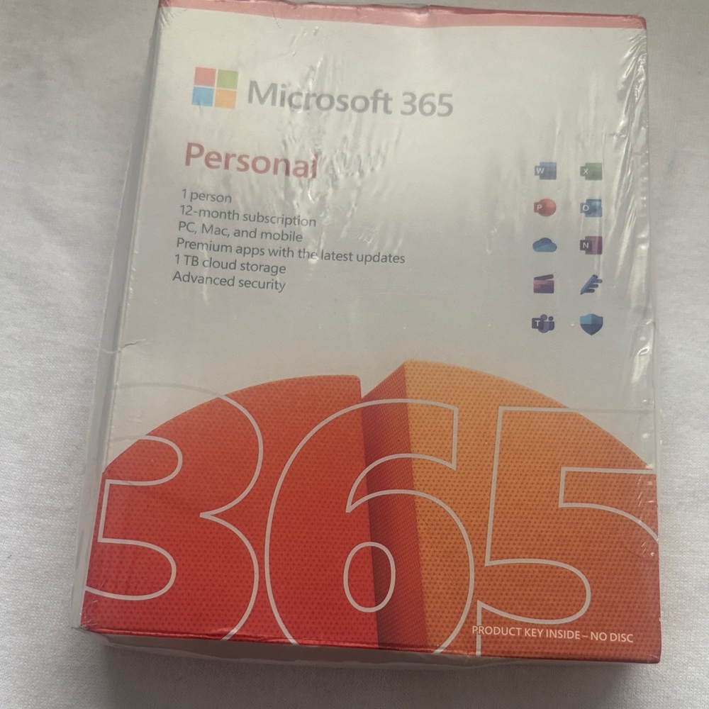 Microsoft 365 Personal with Red and Orange Design
